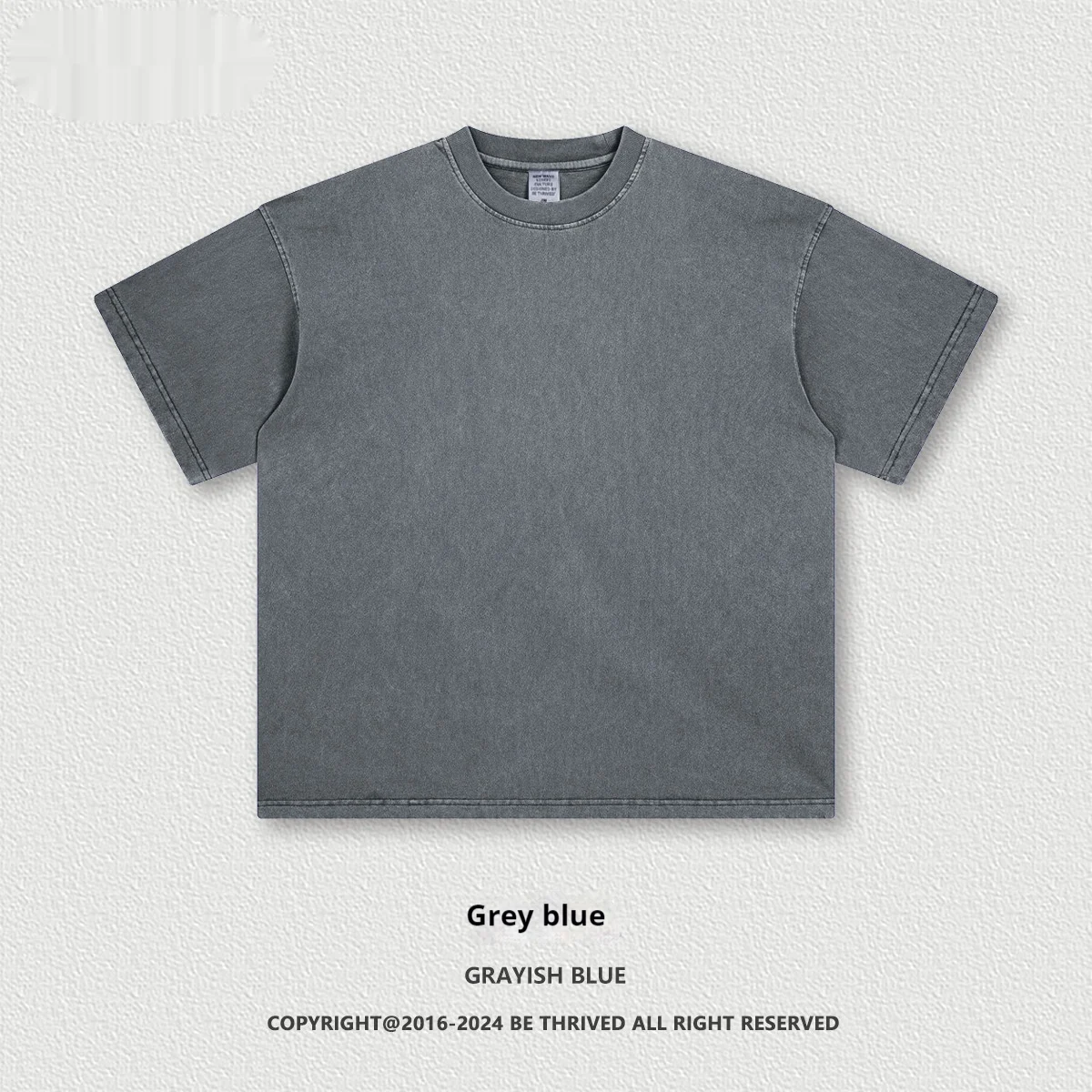 Pure cotton washed T-shirt retro loose fit, offering comfort and a relaxed style. Perfect for everyday wear, soft and br — photo 10