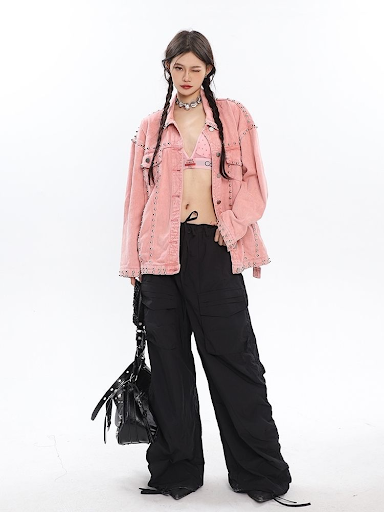 Title 16, Womens Pocket Pleated Drawstring Vintage Wide ...