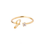 Anel feminino com letras inglesas simples e ajustável, perfeito para um toque pessoal e delicado, fácil de ajustar, design elegante e atemporal. — foto 19