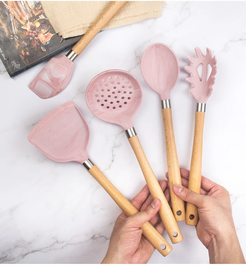 Title 5, Silicone Kitchenware Set with Hanging Hole Desi...