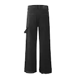 Men's Solid Color Loose Straight Trousers. Comfortable, relaxed fit for everyday wear. Versatile style, perfect for casu — photo 3