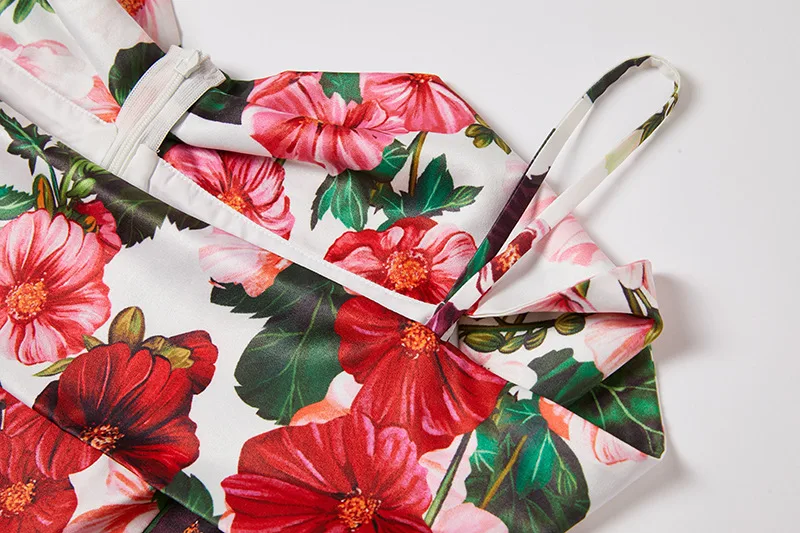 Title 5, Floral-print Off-shoulder Sling Dress