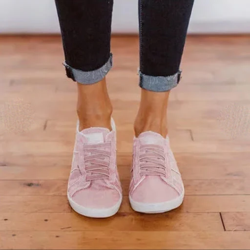 Title 7, One pedal stitched denim single shoes for effor...