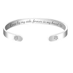 Pulseira feminina de aço inoxidável personalizada, moda elegante e única. Seu toque pessoal, um presente especial e memorável. — foto 2