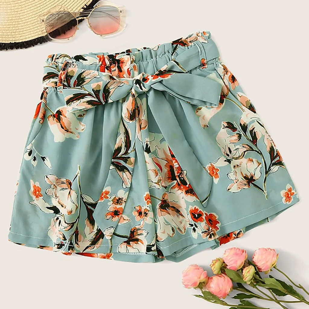 Dames bedrukte sneldrogende strandshorts, ideaal voor het strand en zwembad, comfortabel en lichtgewicht, perfect voor de zomer. — foto 5