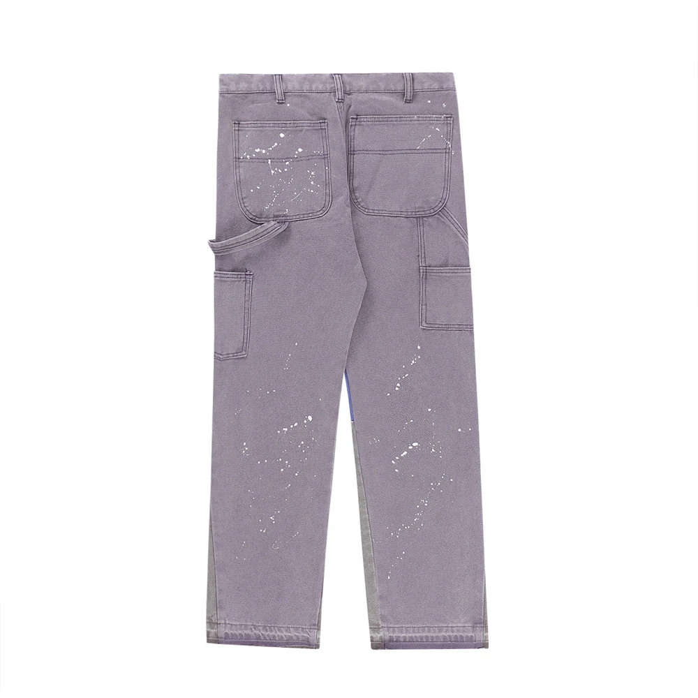 Title 6, Paint Splash Splice Jeans Mens Loose Speckle