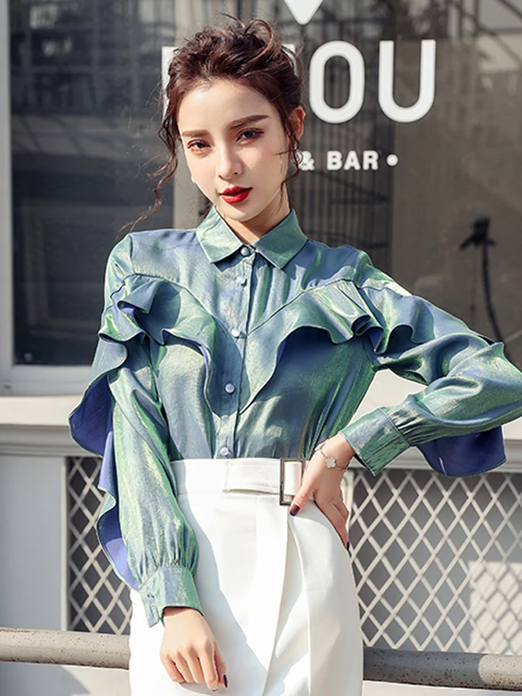 Title 5, Polarized Shirt Female Design Sense Niche Ruffl...