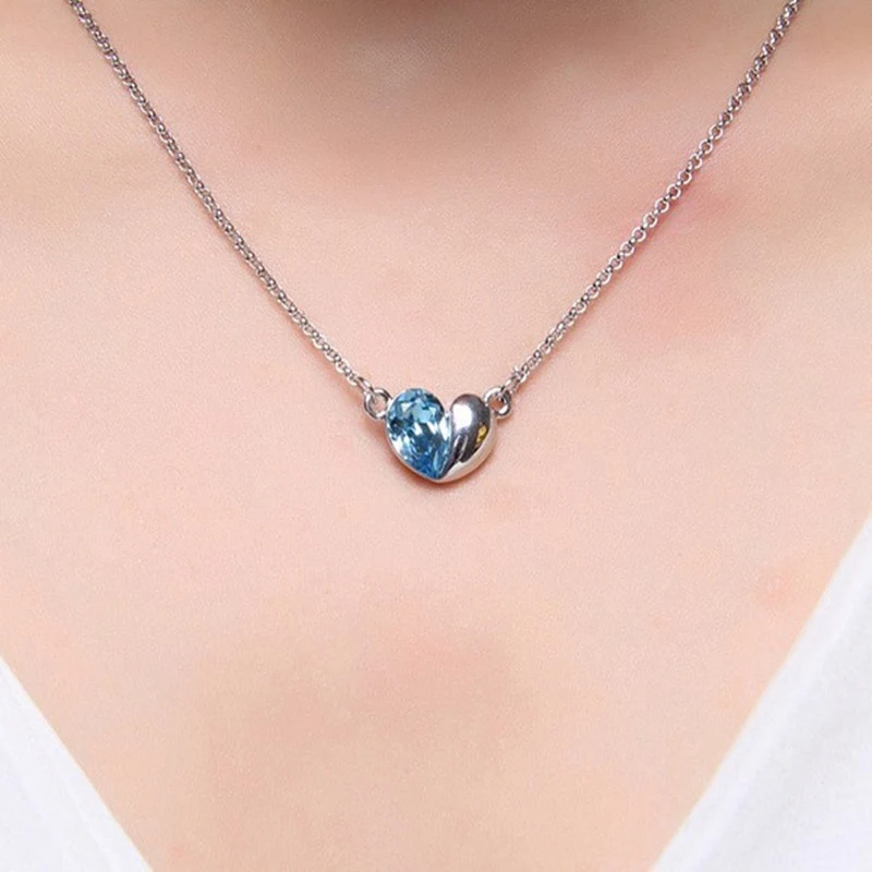 Conjunto de Joias Coração de Cristal para um Brilho Deslumbrante. Perfeito para Presentes Especiais e Celebrações Memoráveis. — foto 2