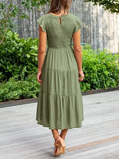Böhmisches Midi-Kurzarmkleid — foto 5
