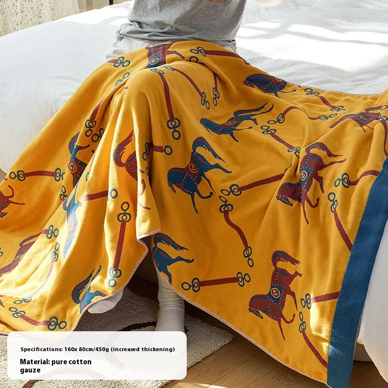 Toalha de banho de gaze de algodão puro para uso doméstico Super absorvente e macia Secagem rápida Ideal para pele sensível — foto 5