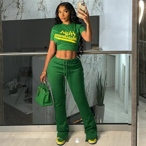 Title 11, Casual Digital Printing Slim Fit Midriff-baring...