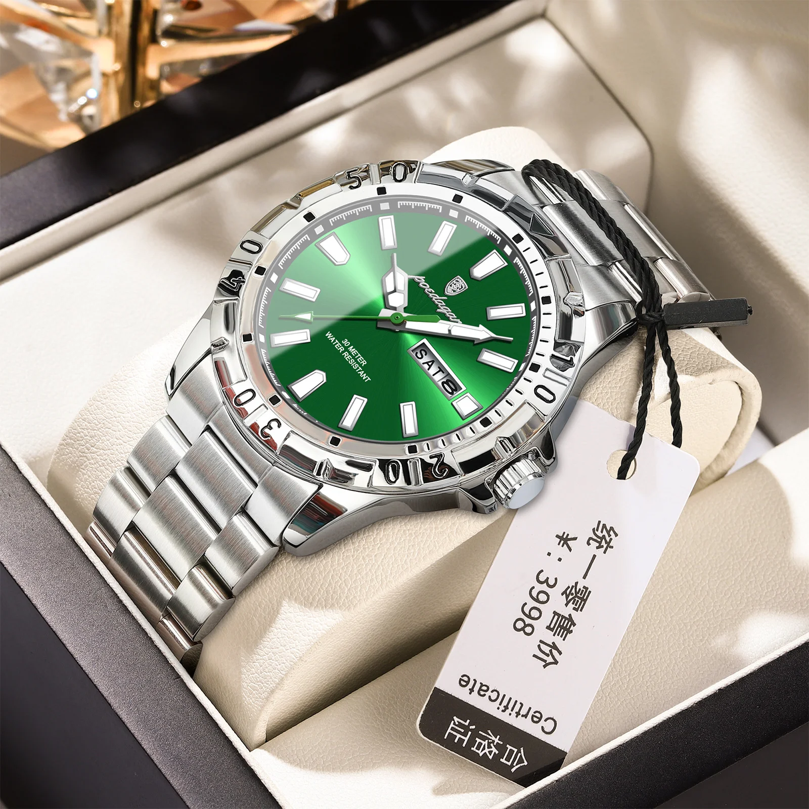 Relógio Luminoso Impermeável Masculino Super Forte e Fashion. Design elegante, à prova d'água, com forte luminescência, perfeito para estilo e funcionalidade. — foto 2