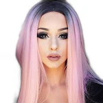 Peruca Longa Preta Lisa com Degradê Rosa Claro Estilo Fashion e Glamouroso para Festas, Cosplay, Fantasias e Eventos Temáticos — foto 7