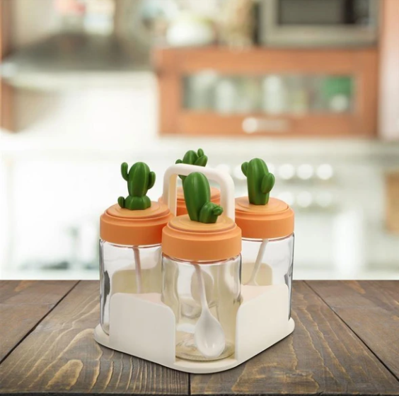 Title 4, Portable Kitchen Seasoning Jar Salt Shaker, com...