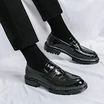 Heren leren ademende schoenen Brits design Comfortabele en stijlvolle schoenen. Perfect voor dagelijks gebruik en speciale gelegenheden. — foto 7