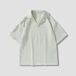 Camiseta masculina branca de manga curta, moderna. Conforto e estilo para o seu dia a dia. Ideal para um visual casual e fresco, perfeita para o verão. — foto 1