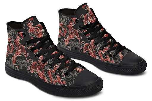 Title 6, Fashion Printed Couple High Top Canvas Shoes. S...