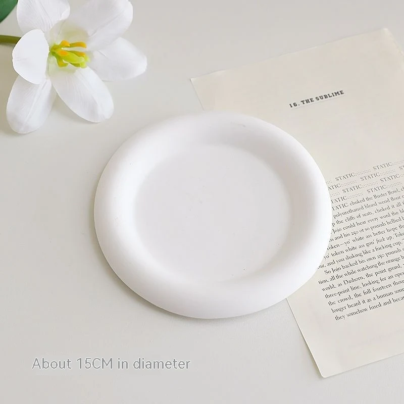Decoração de bandeja de gesso para desktop, bonita e elegante, perfeita para organizar e dar um toque charmoso ao seu espaço de trabalho. — foto 17