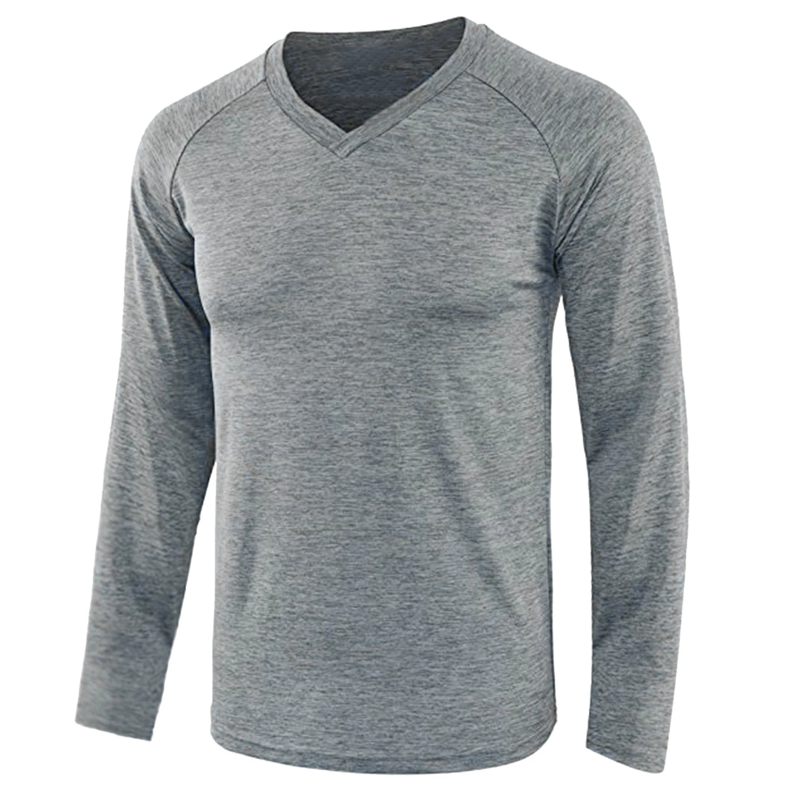 Title 7, Mens Solid Color Long Sleeve Raglan Sleeve T-s...