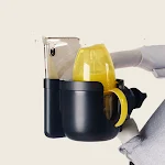 Porta-copos para carrinho de bebê, suporte para mamadeira e garrafa, mantém bebidas acessíveis e seguras durante os passeios. — foto 1