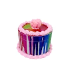 Zinc Alloy Birthday Cake Smoke Eliminator Spice & Tobacco Grinder, Creative Household Use, Stylish Design, Reduces Odor. — photo 2