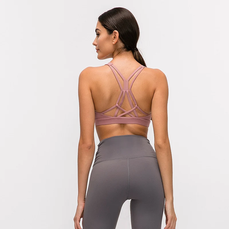 Title 19, Top de yoga fitness com bojo sem aro e efeito f...