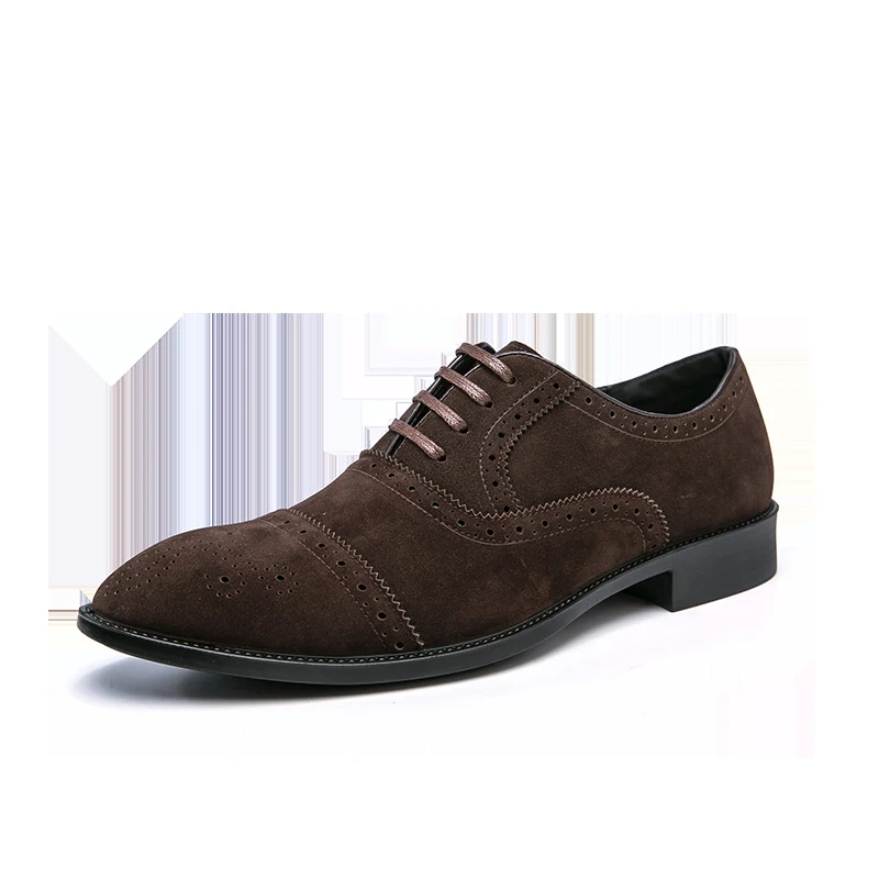 Title 4, Męskie skórzane buty brogue z grawerowanym wzor...