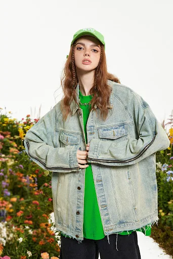 Title 6, Jaqueta jeans High Street Old Washing Water. De...