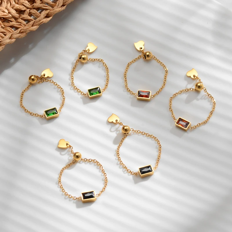Anel de corrente com ajuste simples para moda feminina, design elegante e minimalista, fácil de usar e combina com qualquer look. — foto 6