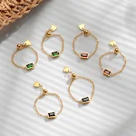 Anel de corrente com ajuste simples para moda feminina, design elegante e minimalista, fácil de usar e combina com qualquer look. — foto 6