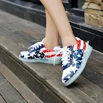 Couple's charging colorful luminous shoes USB rechargeable and vibrant design. Enjoy stylish night walks together. Share — photo 2
