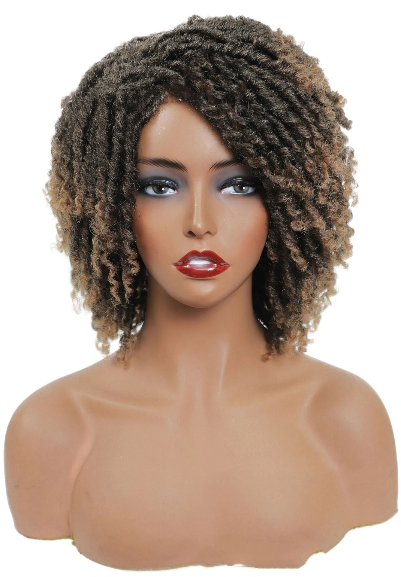 Parrucca Amazon con dreadlocks sintetici intrecciati faux locs, aspetto naturale, comoda da indossare, facile da applicare, perfetta ovunque. — foto 5