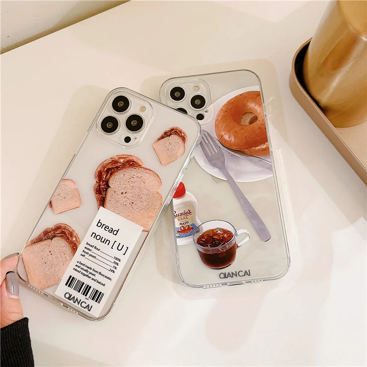 Title 6, Capinha de silicone criativa porta-pão para cel...