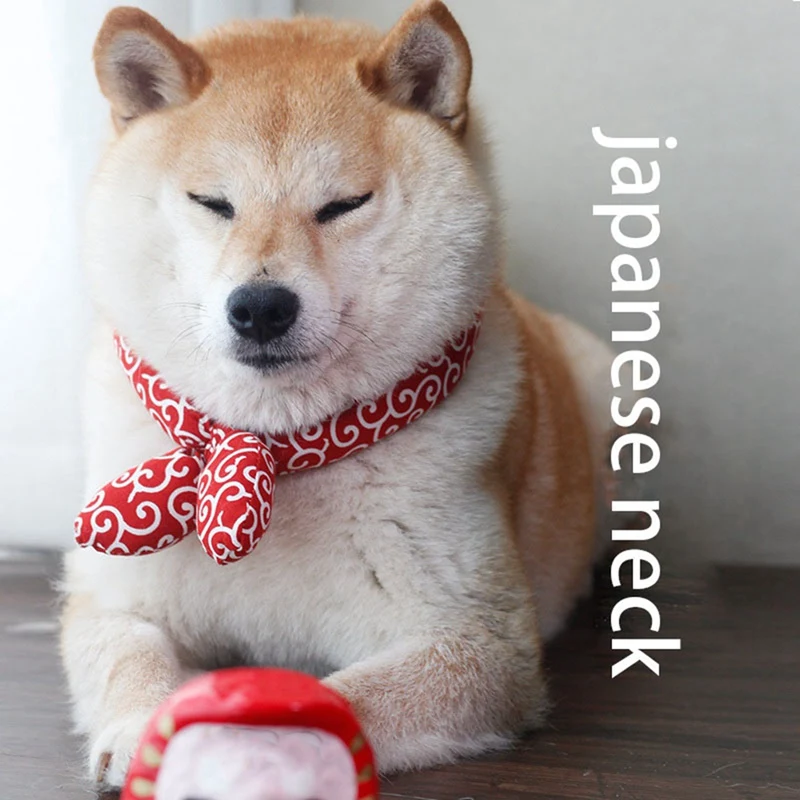 Title 2, Pet Dog Bandanas Akita Shiba Scarf Soft Collar ...