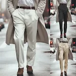 Men's Formal Wear Solid Color Slant Pockets Loose Mid Waist Suit Pants, comfortable and stylish for any formal occasion — photo 11
