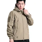 Jaqueta tática masculina com fleece à prova de vento, chuva e ideal para esportes ao ar livre, oferecendo proteção — foto 13