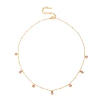 Colar de borla de zircão refinado Estilo férias Corrente de clavícula francesa avançada. Charme e sofisticação para seus looks. — foto 2