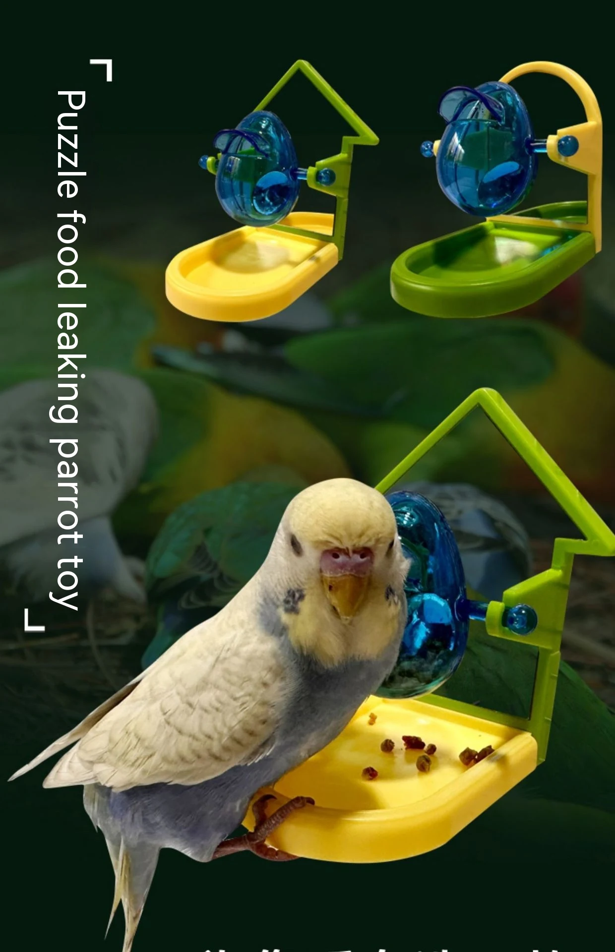 Papegaaienspeelgoed tegen lekkende voeding Vogelkooi accessoires Stimuleert interactief eten en vermindert voedselverspilling — foto 10