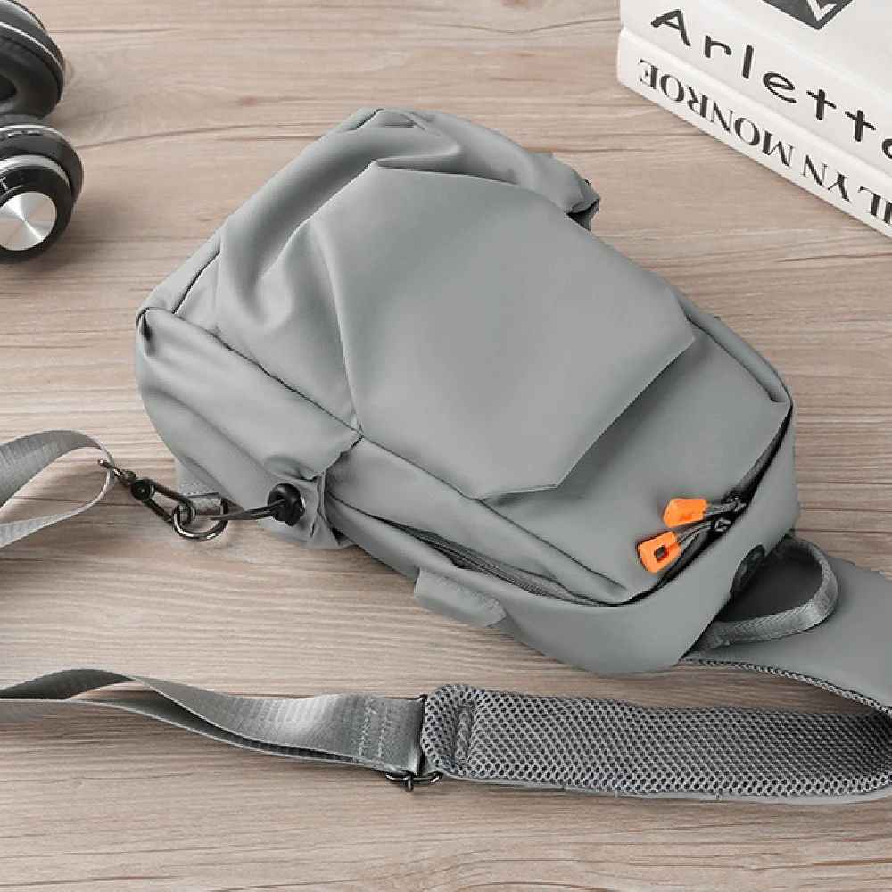 Title 4, Mens Chest Shoulder Bag Solid Color Messenger ...