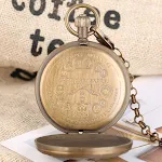 Relógio de bolso mecânico Corda manual Elegância clássica Precisão impecável Um acessório sofisticado para homens de bom gosto Presente ideal — foto 1