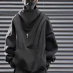 Moletom com capuz casual solto masculino, novo e moderno, "Spacewalk Machine Armor". Top com estilo único e confortável para homens descolados. — foto 4