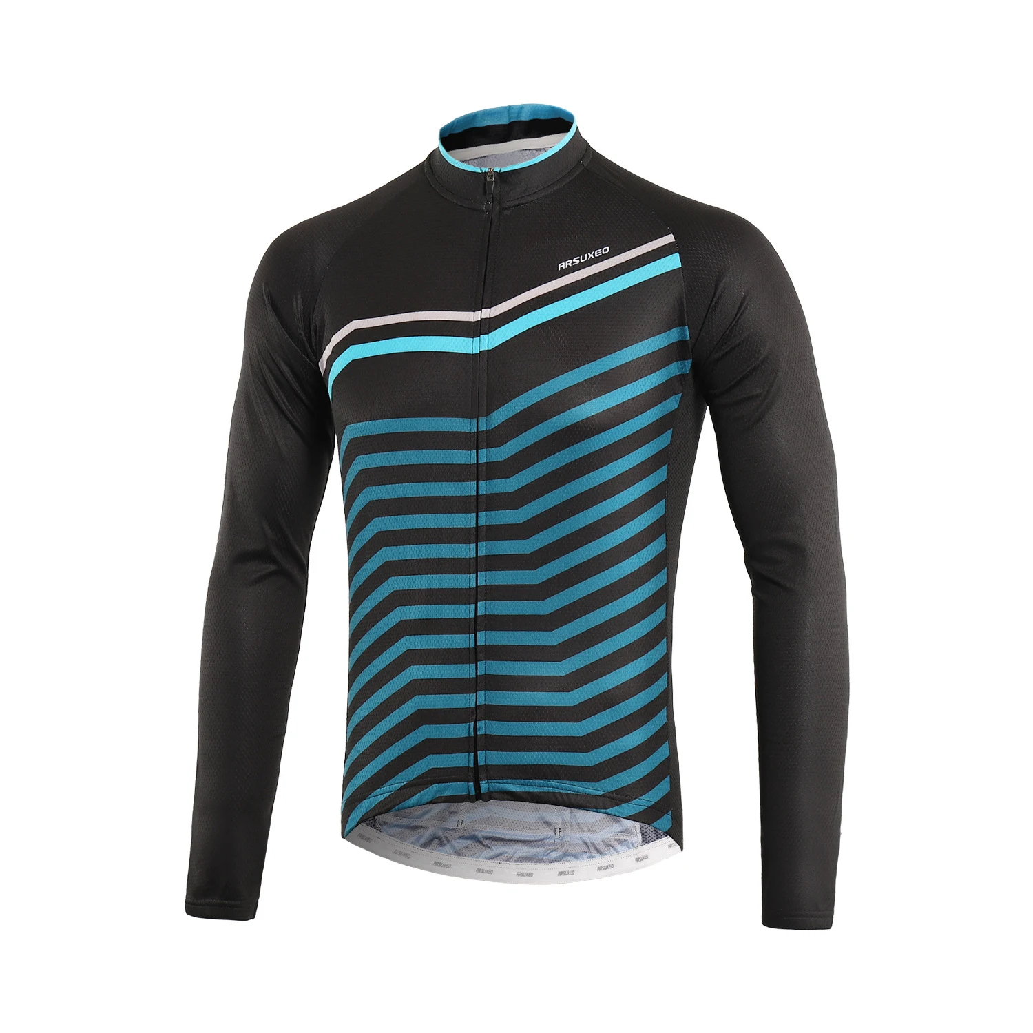 Frühling- und Herbst-Radtrikot langärmlig Herren Damen Druck atmungsaktiv für angenehme Fahrten und optimalen Komfort. — foto 3