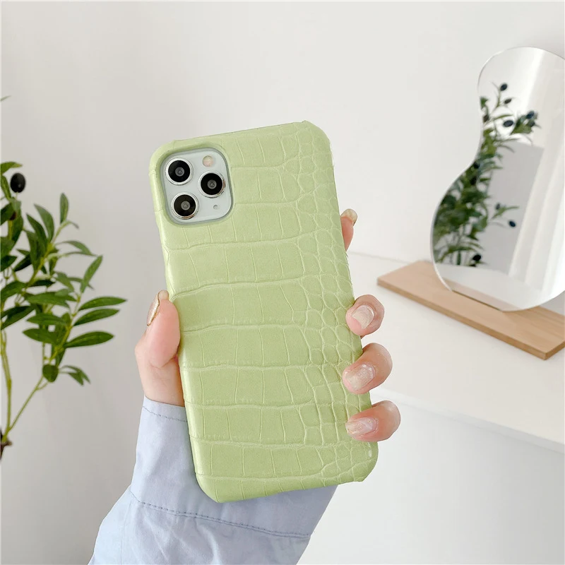 Title 6, Pattern Leather Phone Case with a half-hard she...