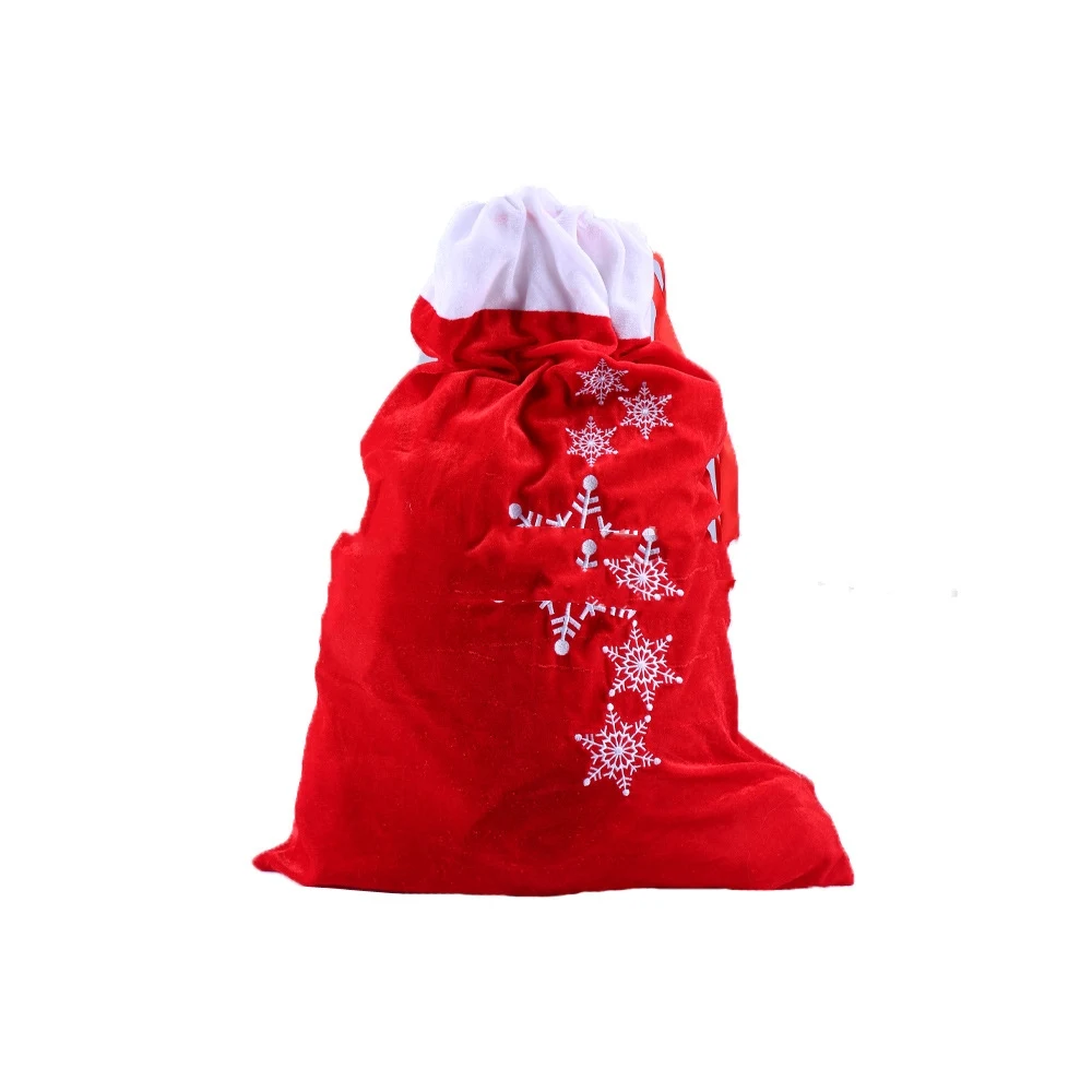 Grand Sac Cadeau de Noël en Flanelle avec Cordon de Serrage Parfait pour emballer vos cadeaux de fêtes et célébrer Noël avec élégance — photo 3
