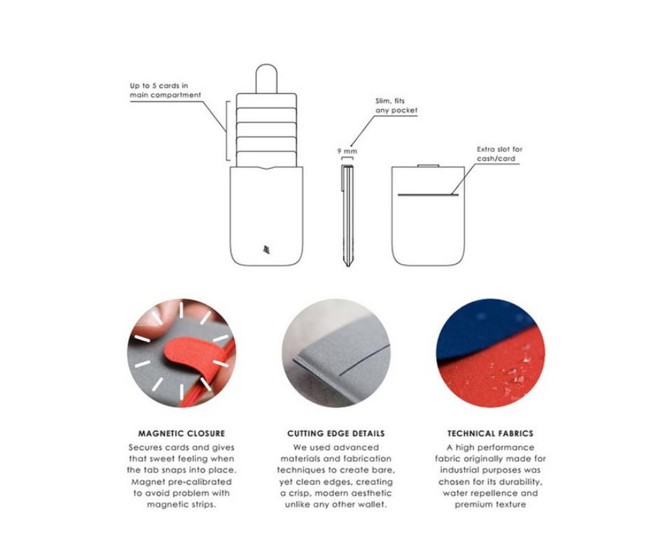 Cascading pull card package with colorful gradient, ultra-thin wallet design, simple smart multi-card holder, portable b — photo 3