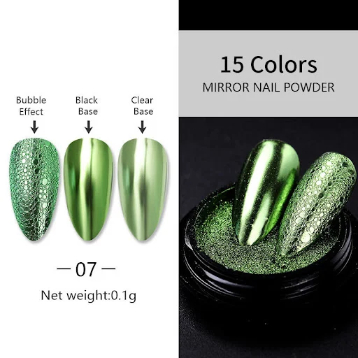 Title 2, Nail Art Laser Mirror Silver Fine Plating Metal...