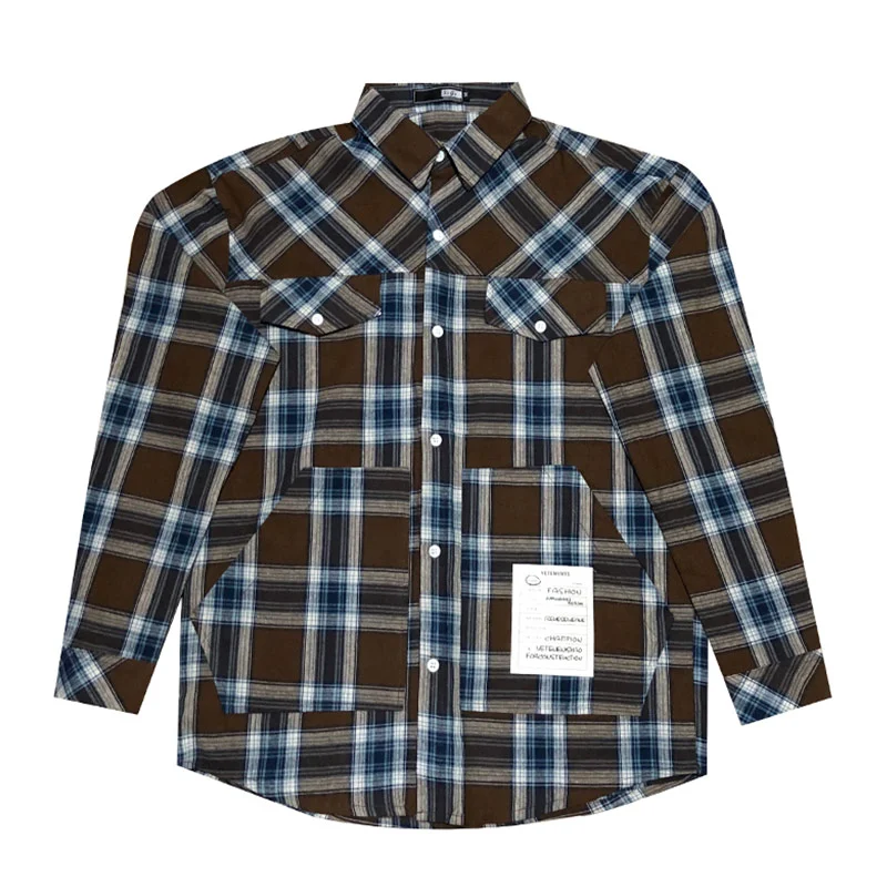 Men's long sleeve plaid shirt, comfortable and versatile, perfect for everyday casual wear and layering in cooler weathe — photo 1