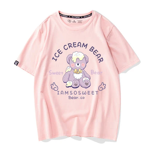 Title 2, Camiseta Orso A Maniche Corte Donna Allentata E...
