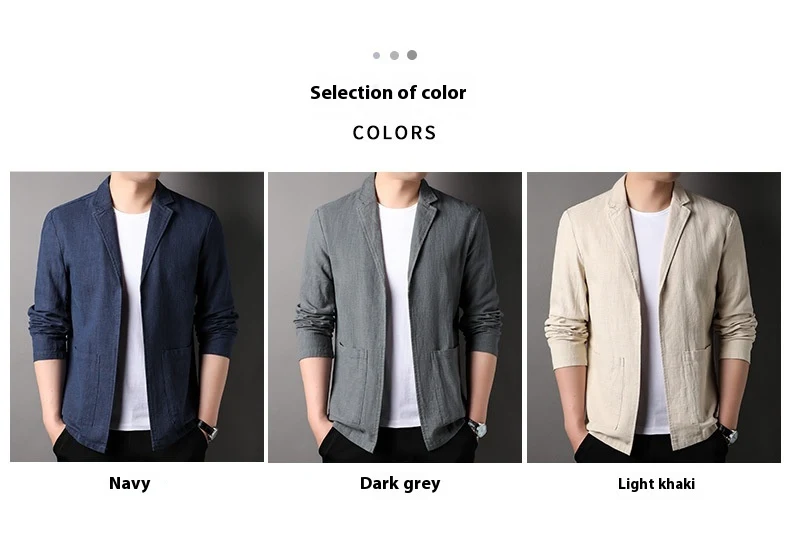 Title 8, Blazer de linho masculino Moda casual elegante ...