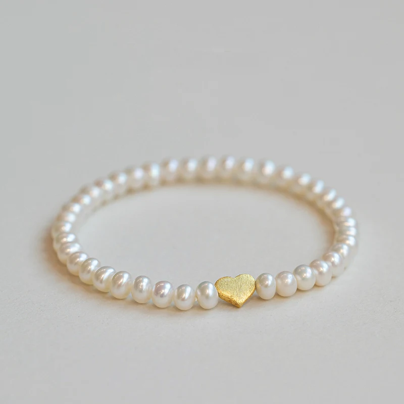 Pulseira de pérolas naturais de água doce feminina Joia elegante e delicada Presente ideal para mulheres Sofisticação e beleza — foto 4